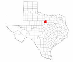 Palo Pinto County Texas - Location Map